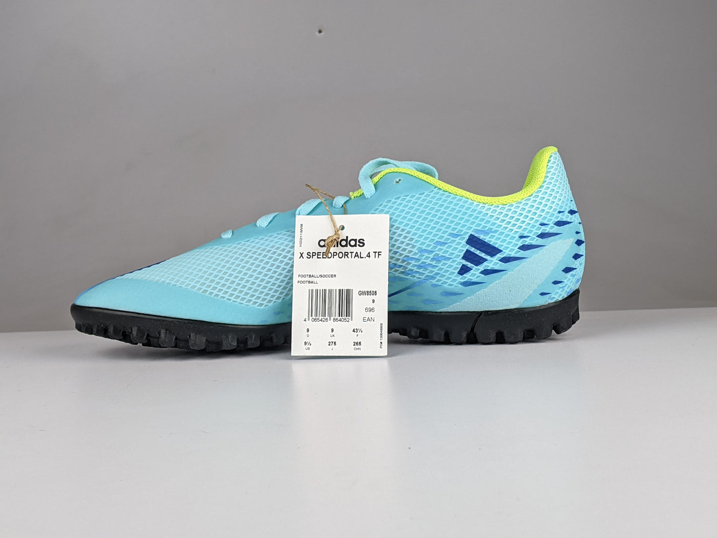 adidas X Speedportal .4 TF Al Rihla - 'Clear Aqua/Power Blue/Solar Yellow'