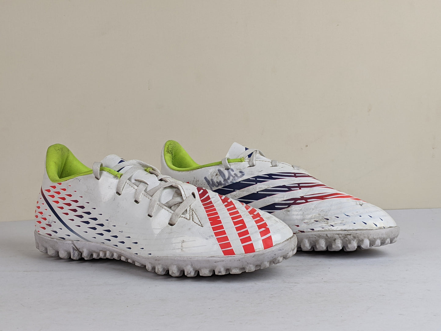 adidas Predator Edge .4 TF Al Rihla - Footwear White/Solar Yellow/Power Blue