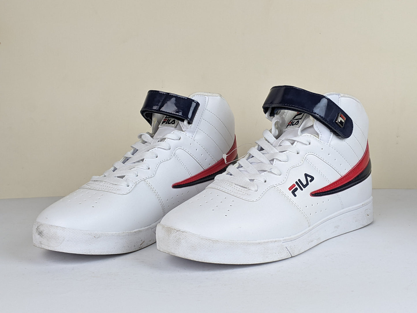 FILA Vulc 13 Patent Flag 'White/Navy/Red