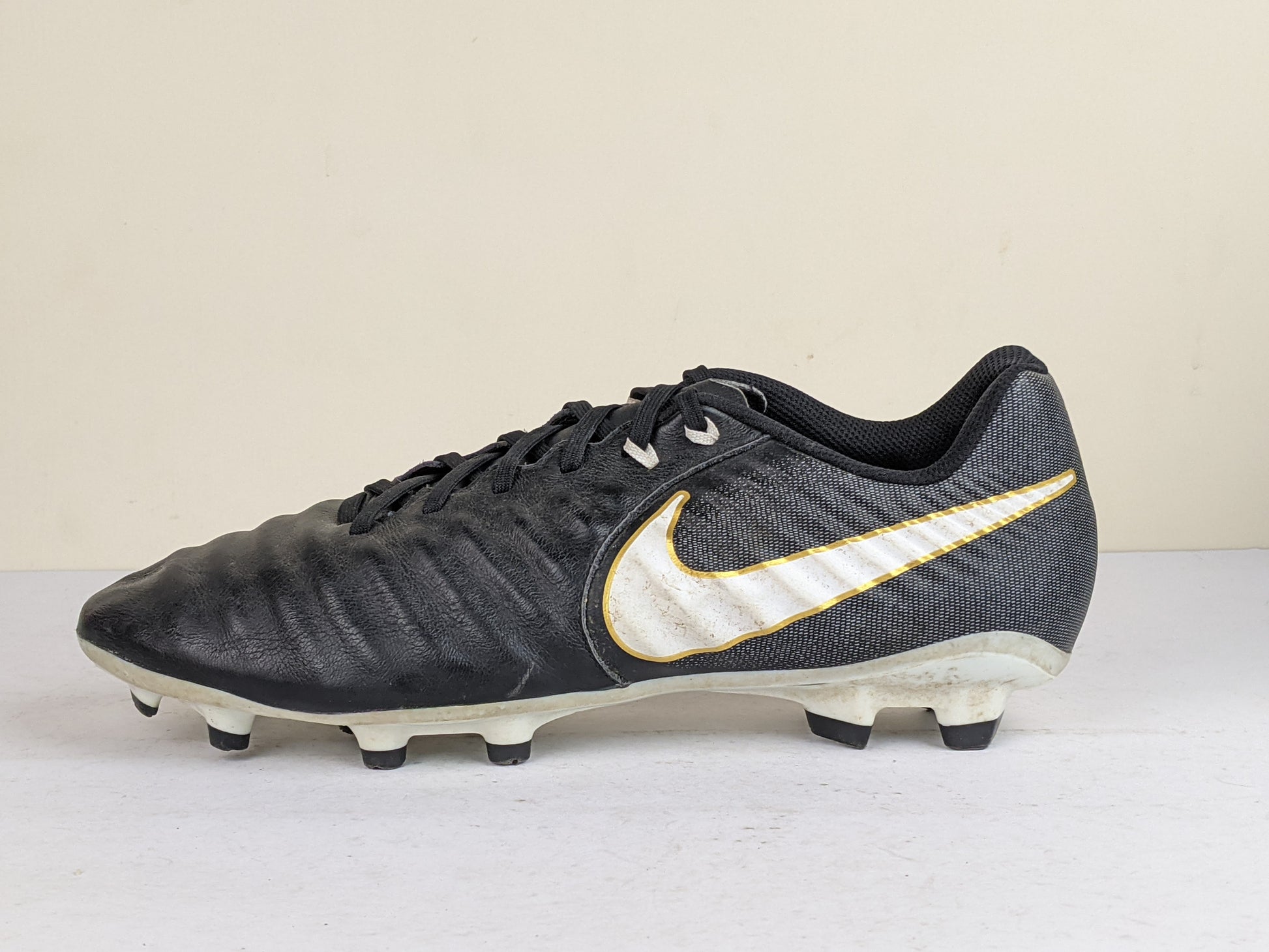 Nike Tiempo Ligera 4 FG Pitch Dark - Black/White