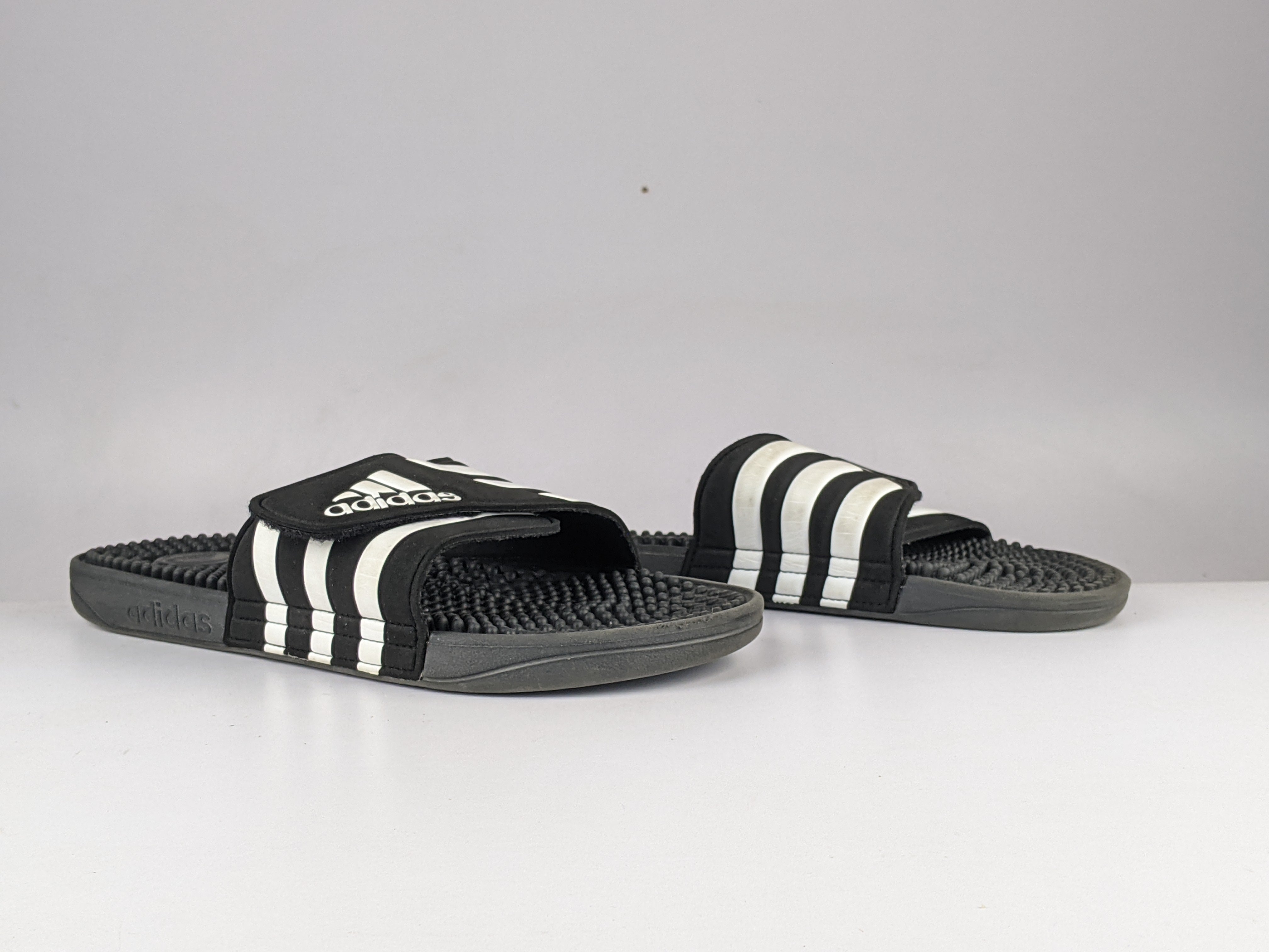 adidas Adissage Slides Black White Athletic Corner