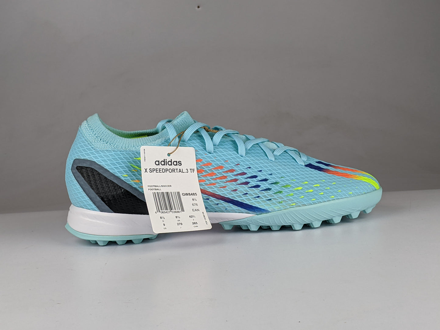 adidas X Speedportal .3 TF Al Rihla - Clear Aqua/Power Blue/Solar Yellow