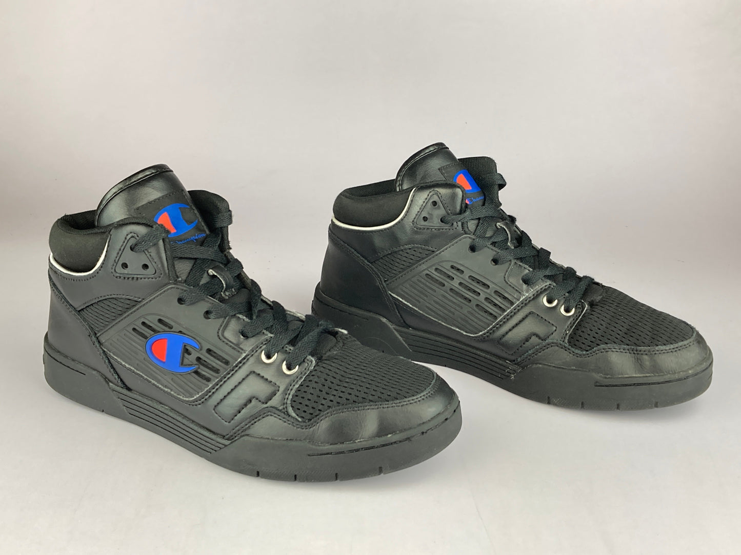 Champion 3 On 3 High Top 'Black Leather'-Sneakers-Athletic Corner