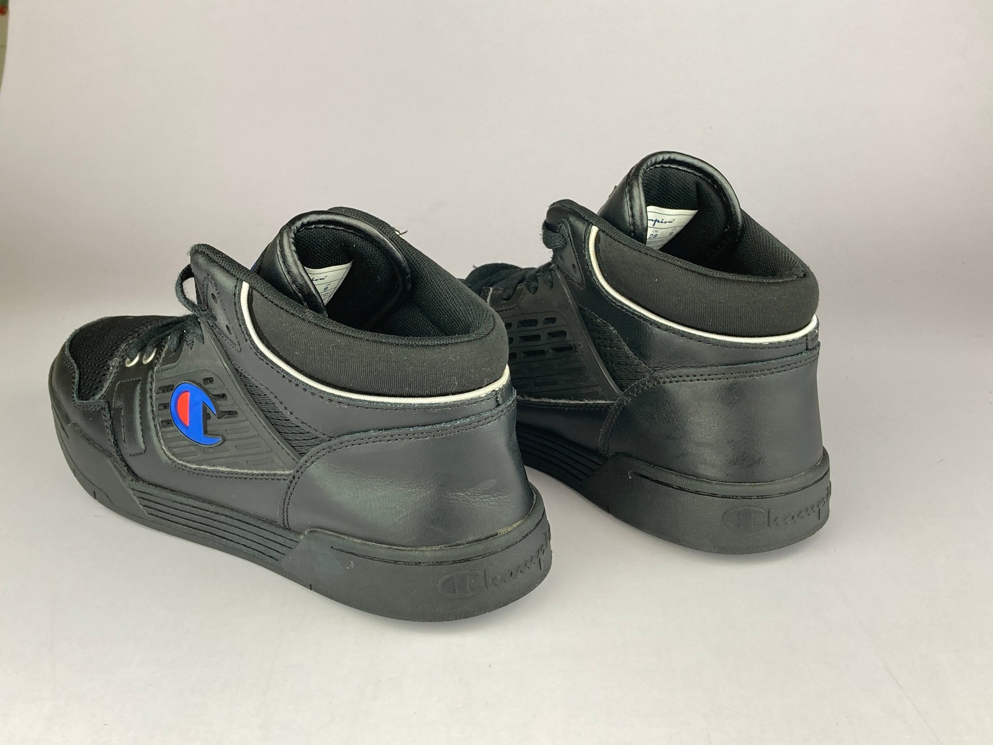 Champion 3 On 3 High Top 'Black Leather'-Sneakers-Athletic Corner