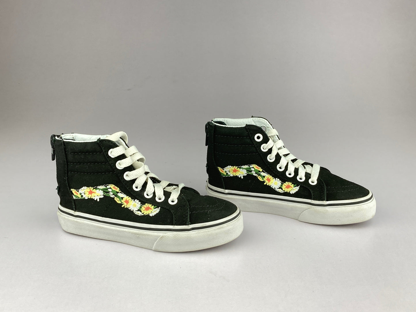 Vans Kids Floral Hi Top 'Black/White'