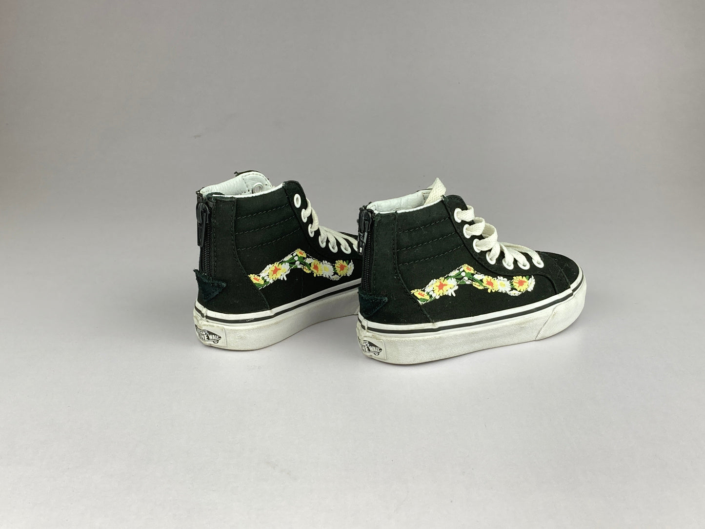 Vans Kids Floral Hi Top 'Black/White'-Sneakers-Athletic Corner