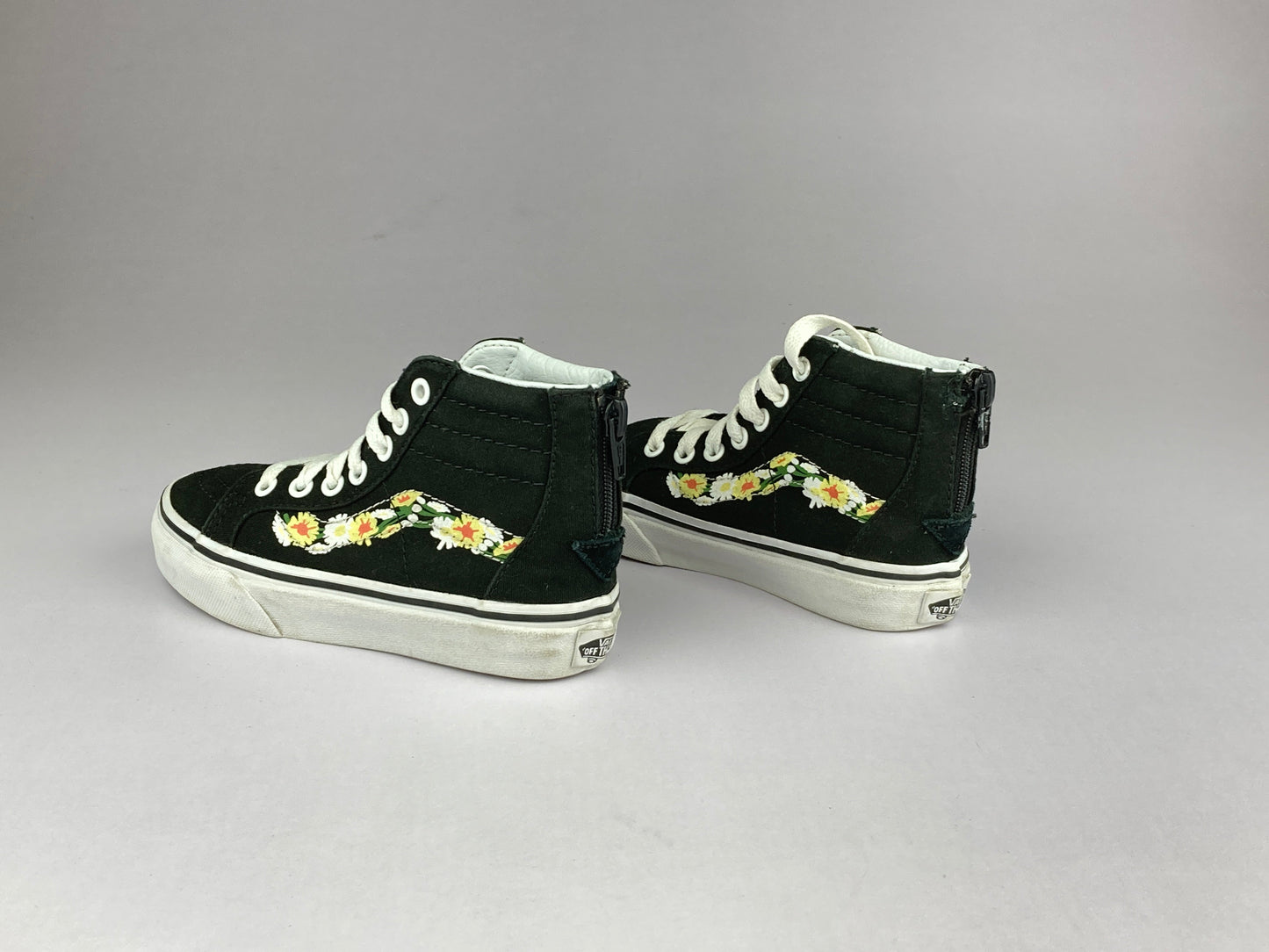 Vans Kids Floral Hi Top 'Black/White'-Sneakers-Athletic Corner