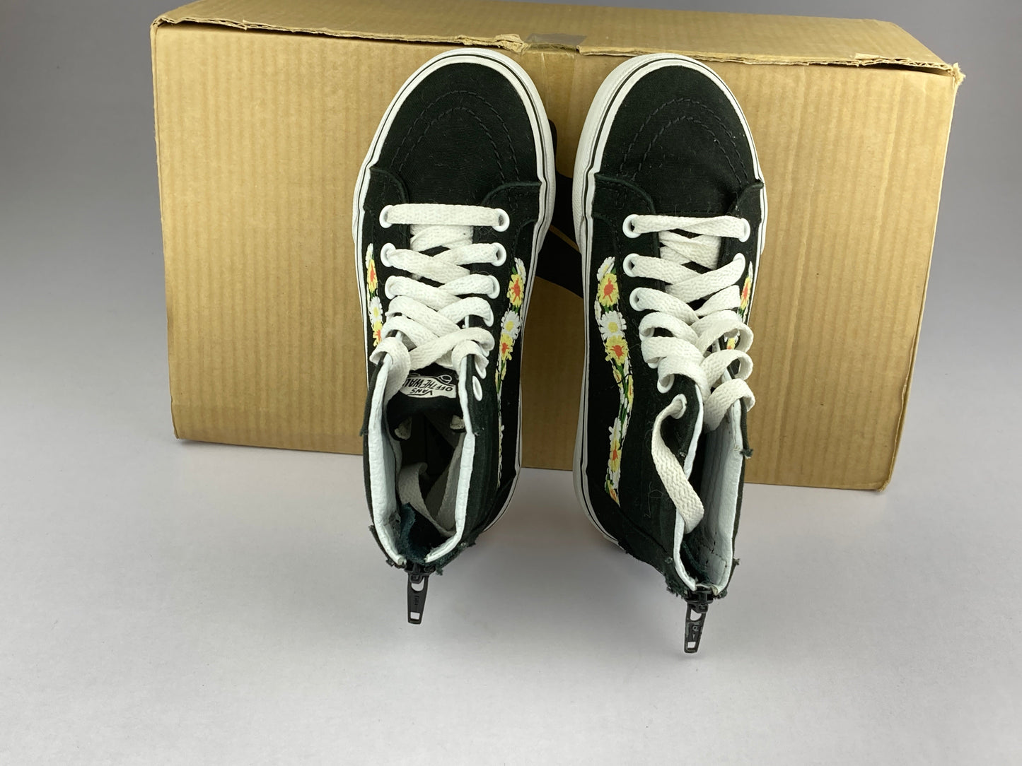 Vans Kids Floral Hi Top 'Black/White'-Sneakers-Athletic Corner