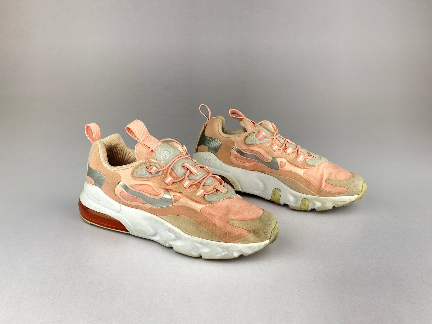 Nike Air Max 270 React 'Bleached Coral/White/Echo Pink/Metallic Silver' cq5419-611