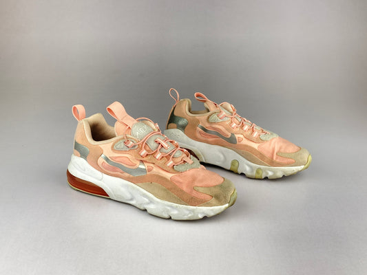 Nike Air Max 270 React 'Bleached Coral/White/Echo Pink/Metallic Silver' cq5419-611