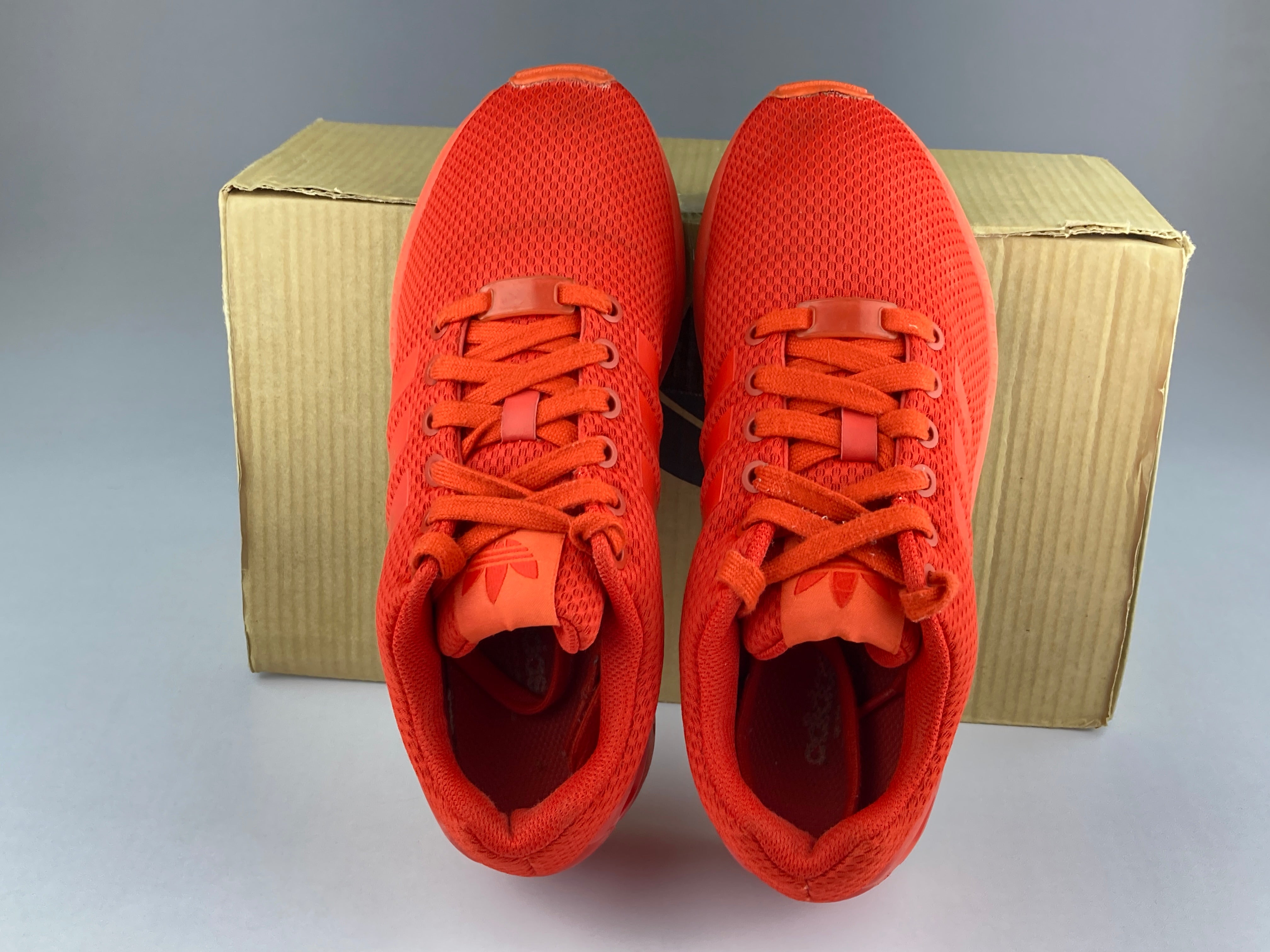 All red adidas zx flux best sale